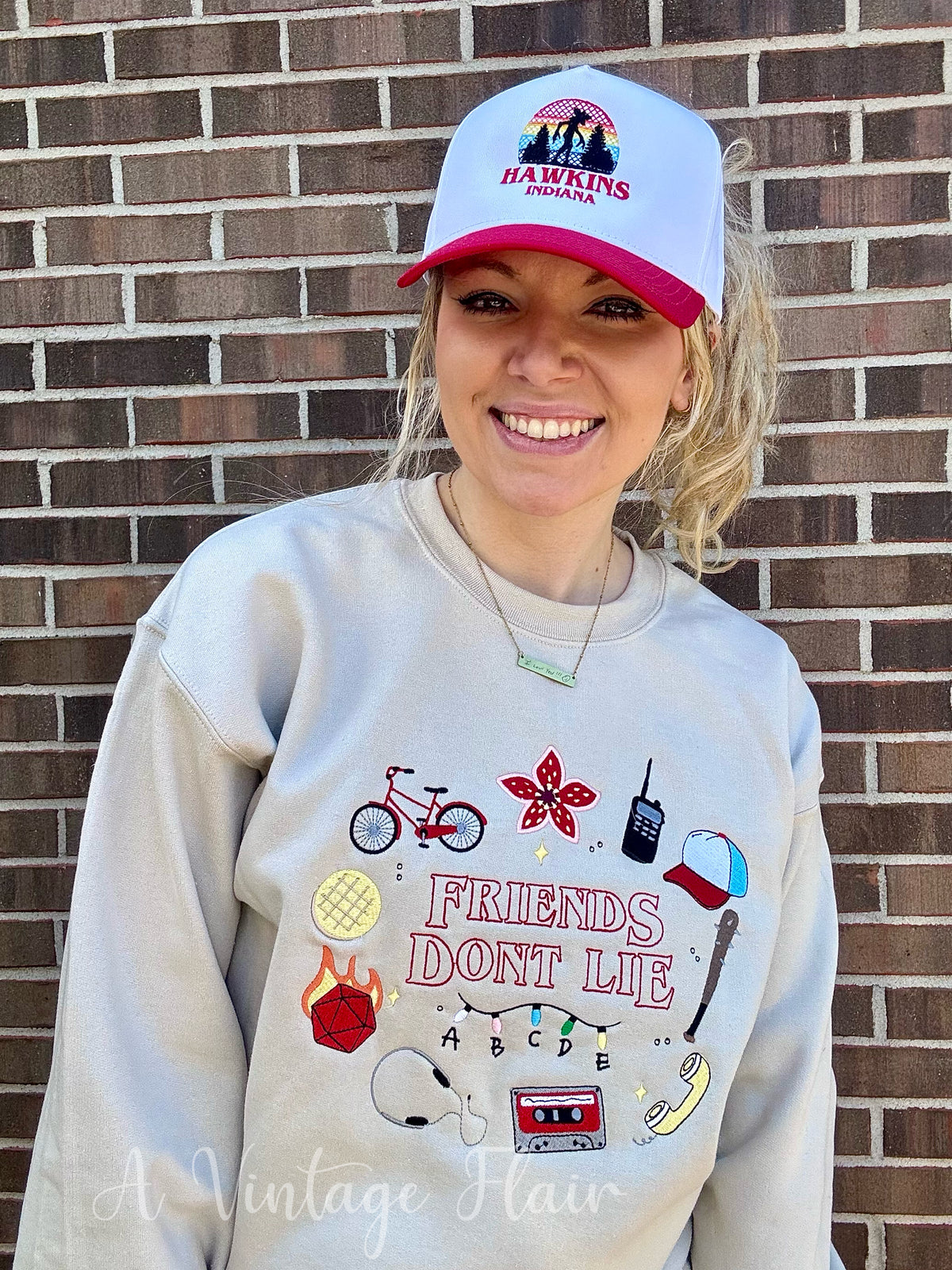 Friends Don’t Lie Embroidered Sweatshirt