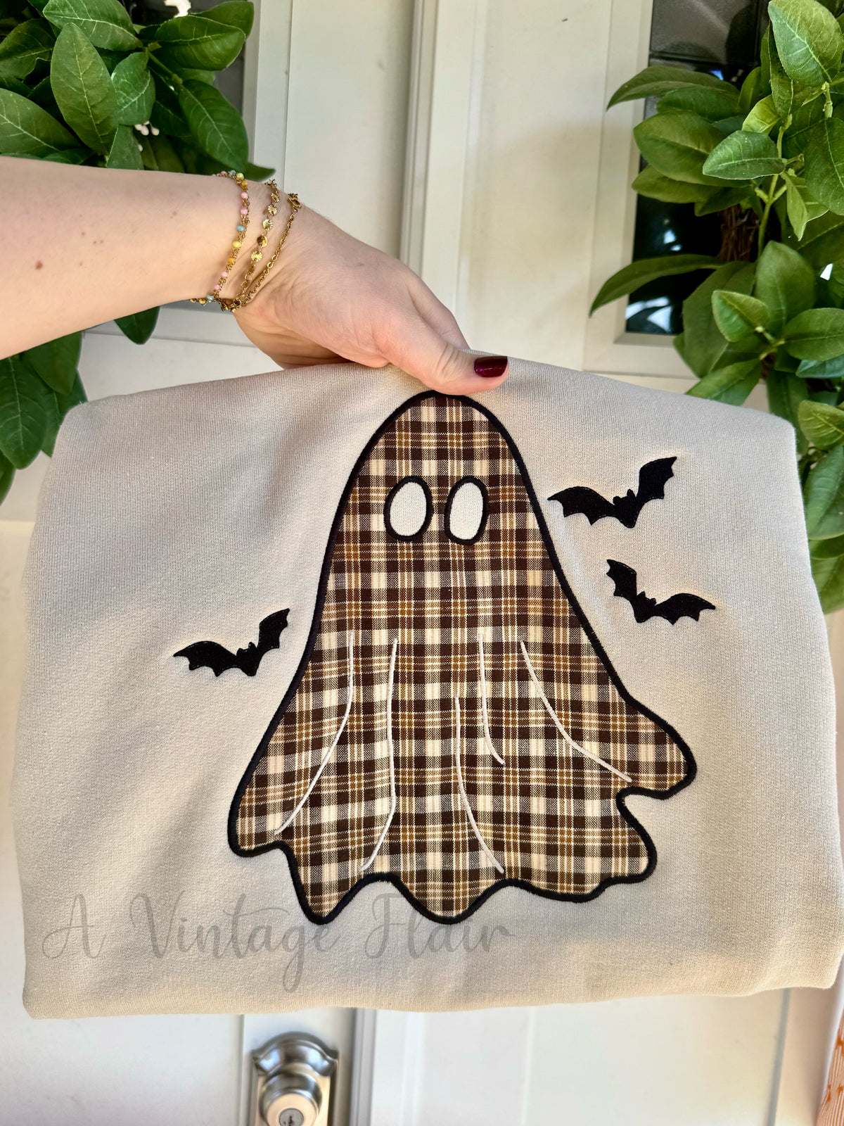 Vintage Ghost Appliqué Crewneck