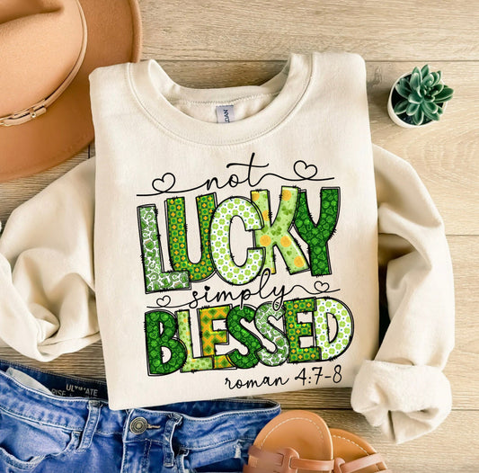 Not Lucky Simply Blessed Top