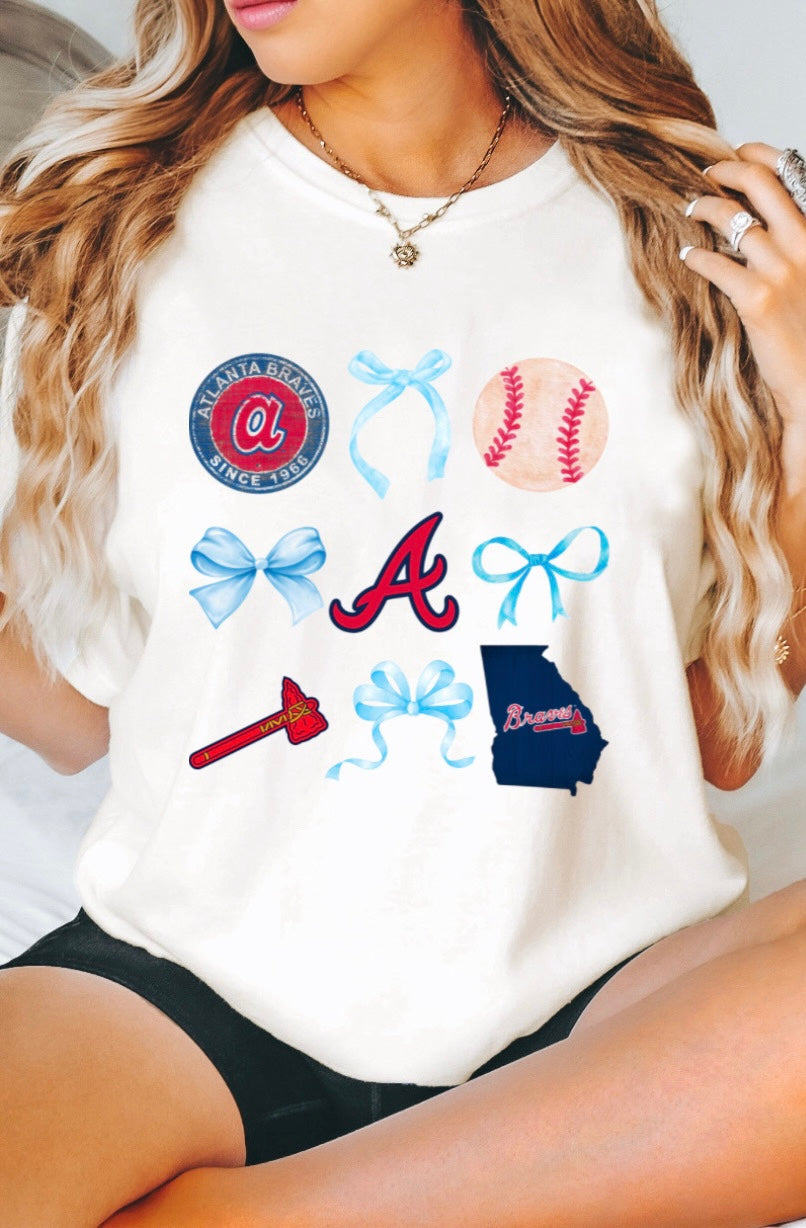 Atlanta Braves Bow Top - Front Design Only
