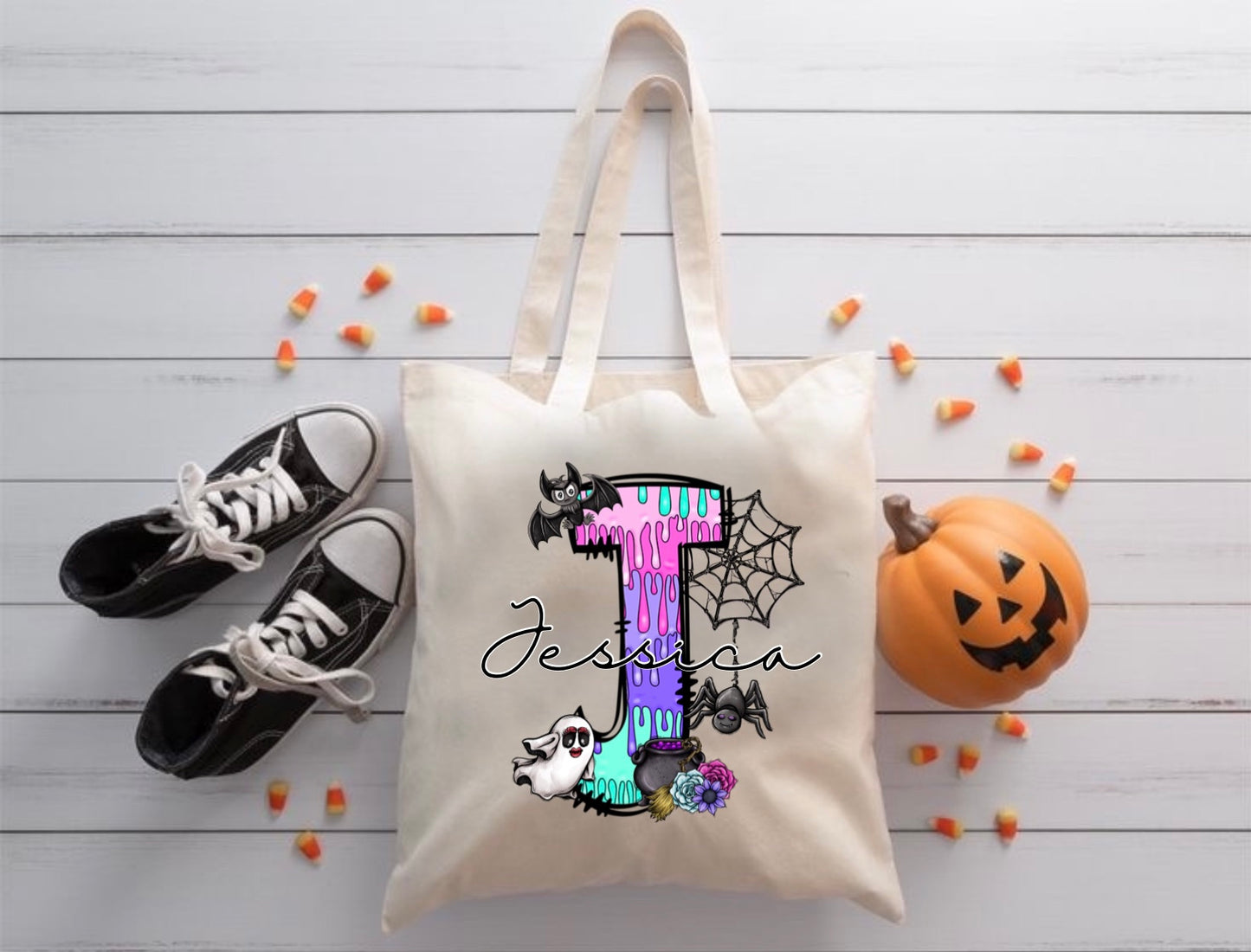 Pastel Halloween Letter Trick or Treat Bag