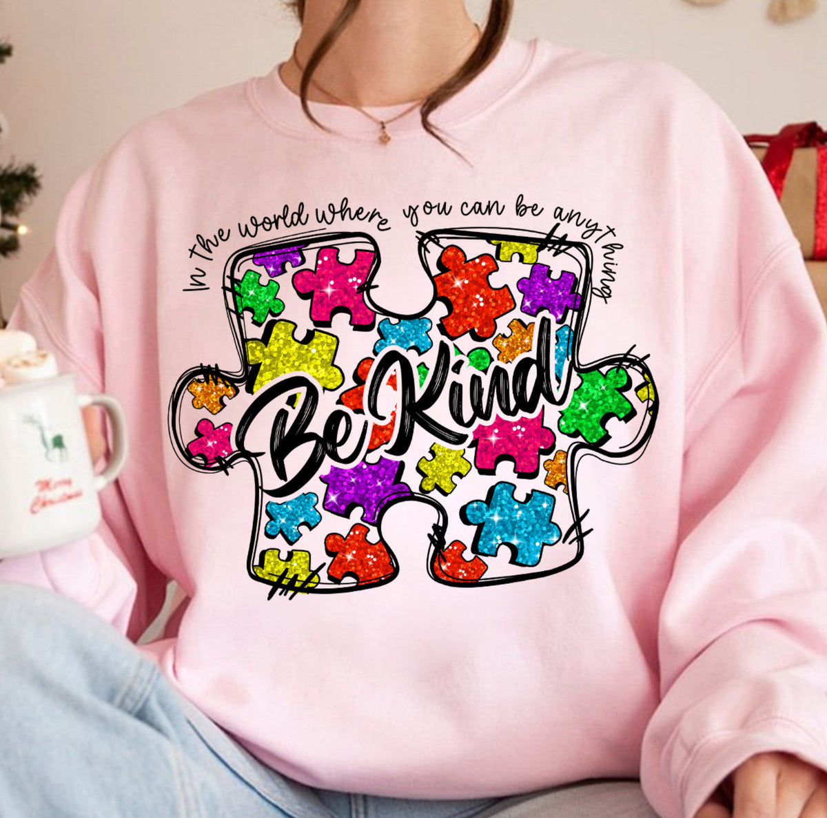 Be Kind Puzzle Piece Top