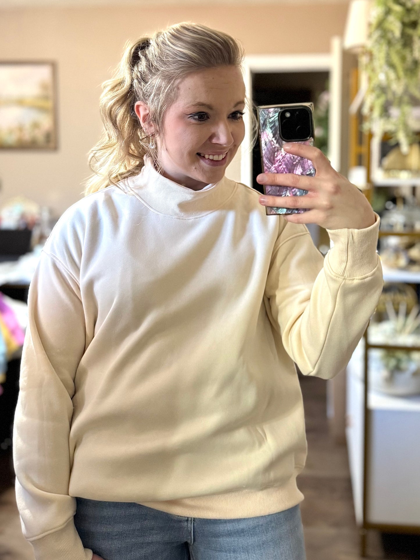 Made New Mock Neck Sweatshirt