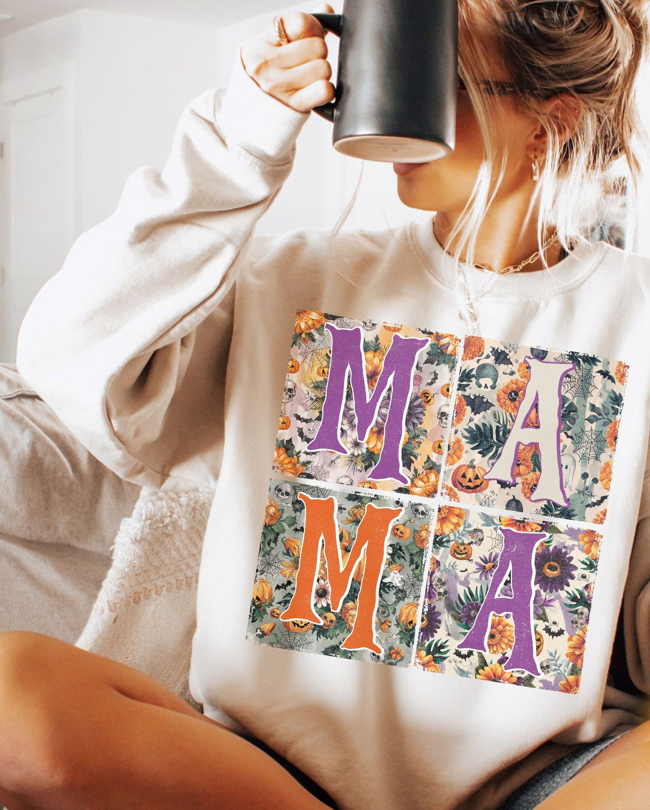 Halloween Mama Block Top