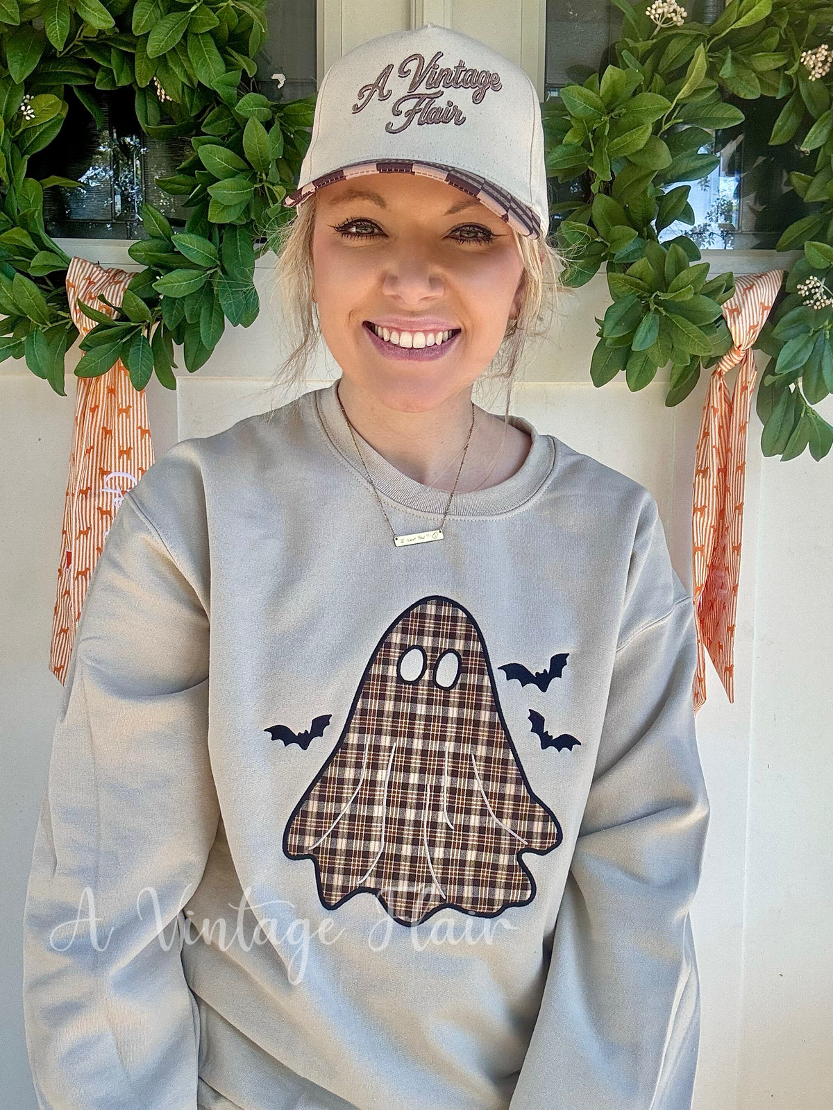 Vintage Ghost Appliqué Crewneck