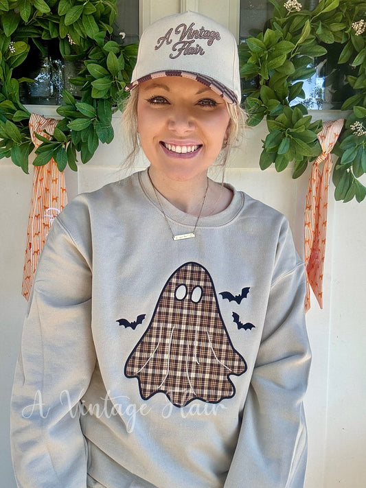 Vintage Ghost Appliqué Crewneck