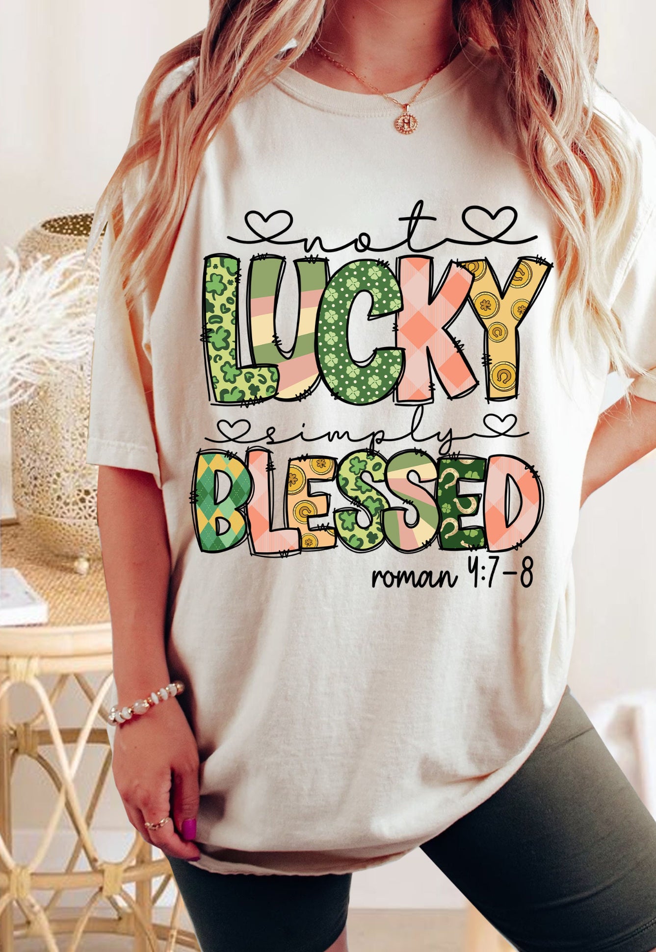 Not Lucky Simply Blessed Top