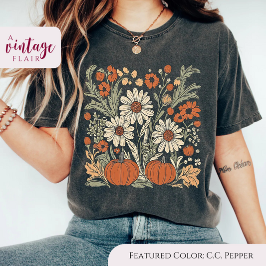 Pumpkins + Wildflowers Top