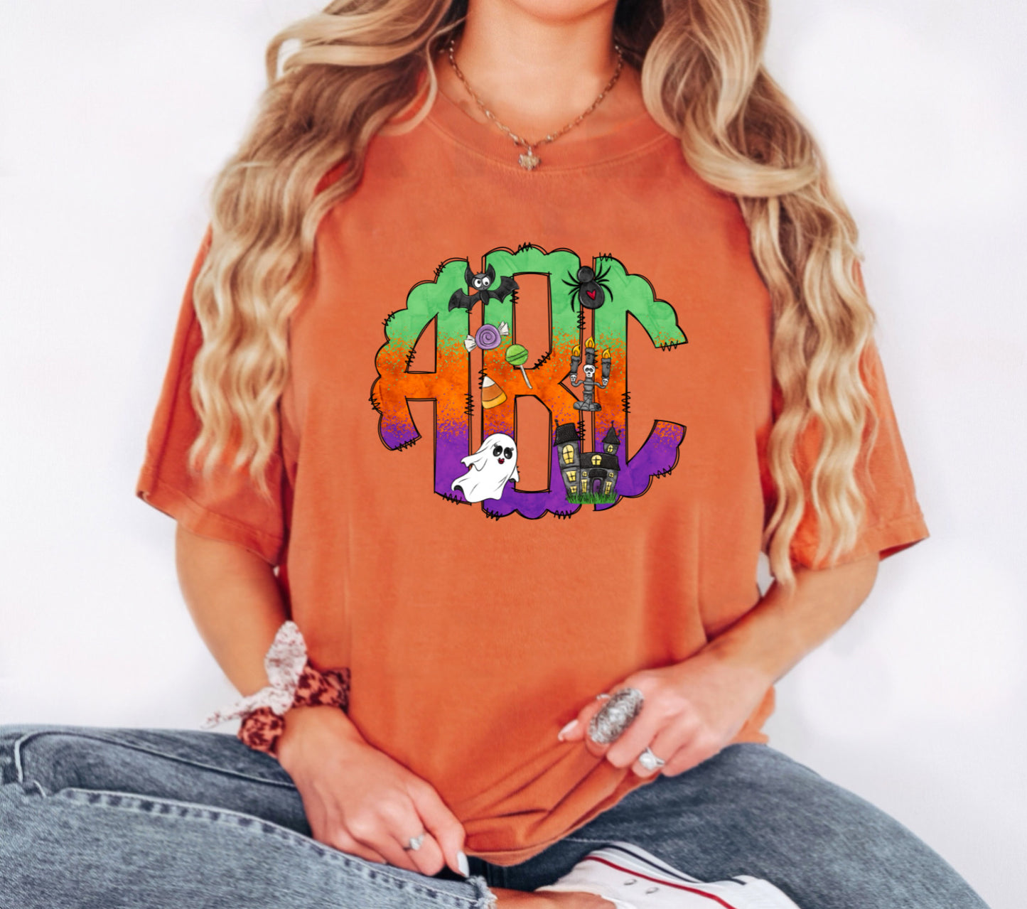 Spooky Monogram Top