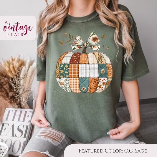 Patchwork Pumpkin Top