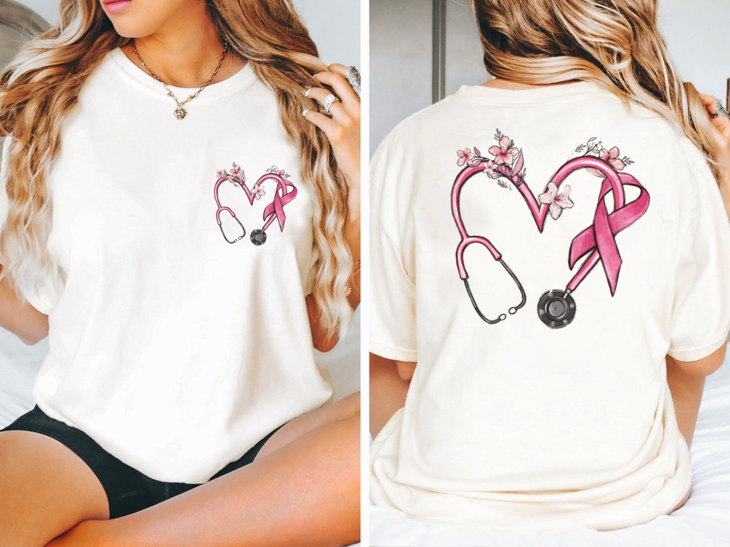 Breast Cancer Stethoscope Top