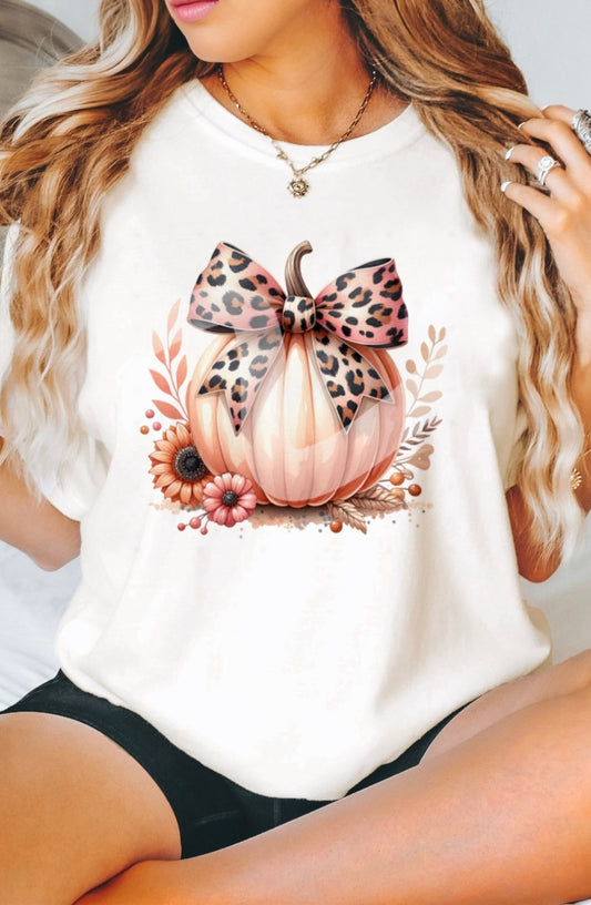 Leopard Coquette Pumpkin Top