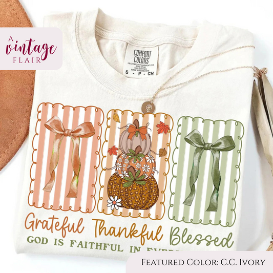 Grateful Thankful Blessed Top