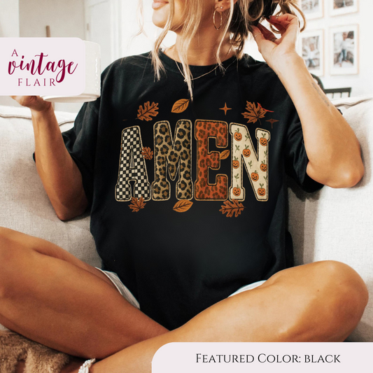 Faux Patchwork Amen Top