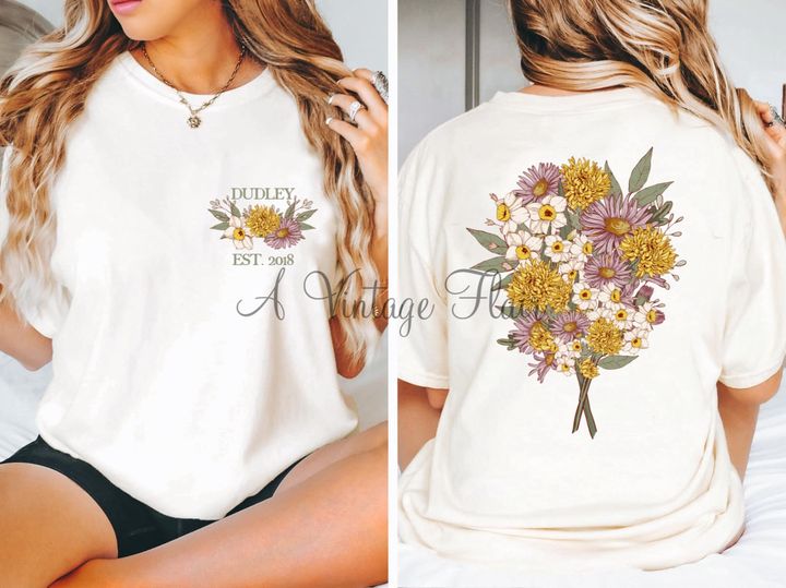 Birth Month Flower Bouquet Top