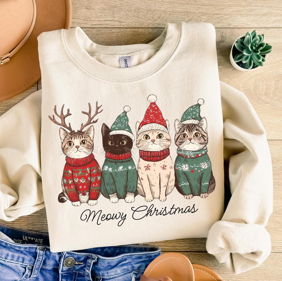 Meowy Christmas Top