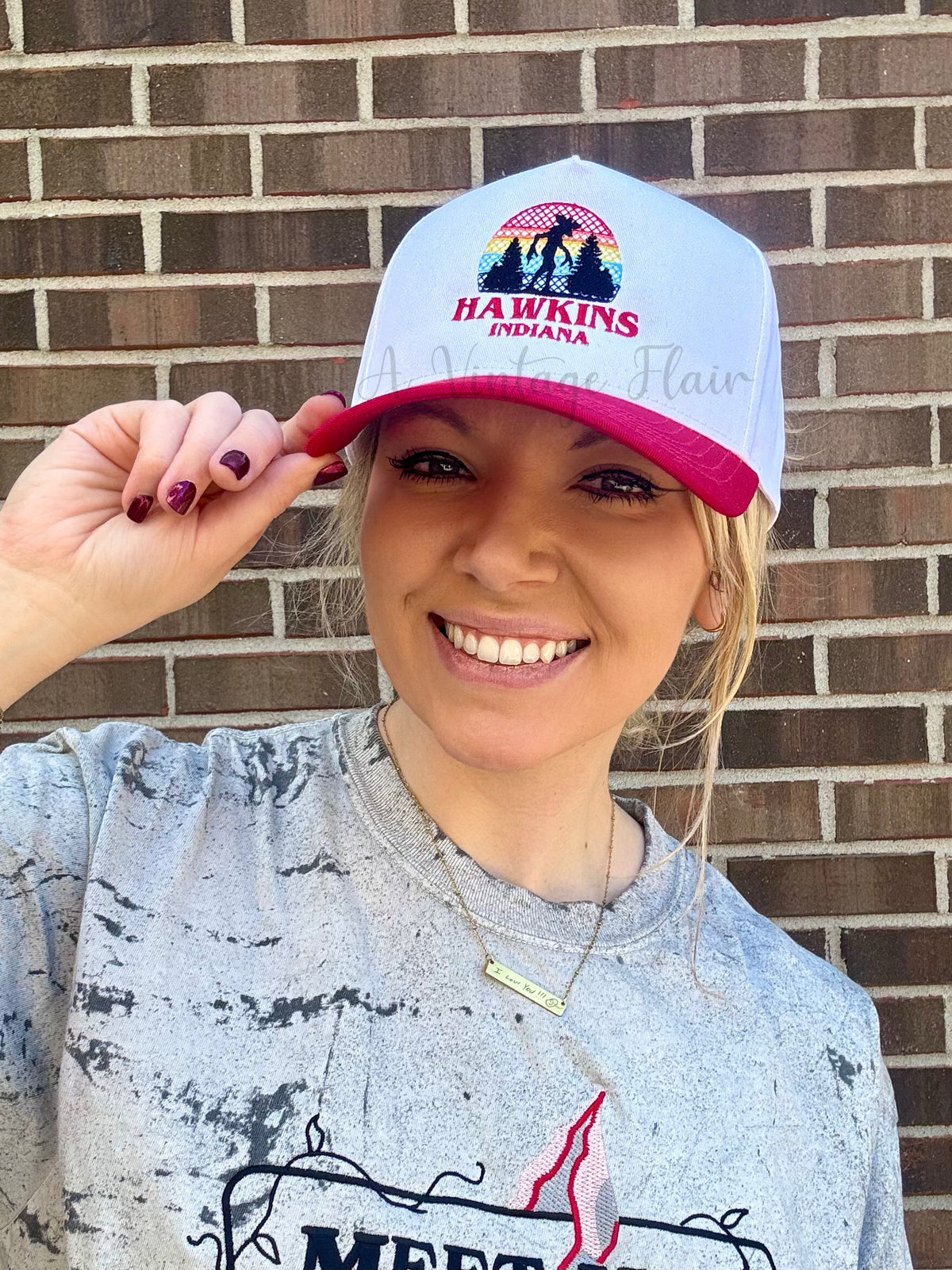 Hawkins Indiana Demogorgon Embroidered Hat