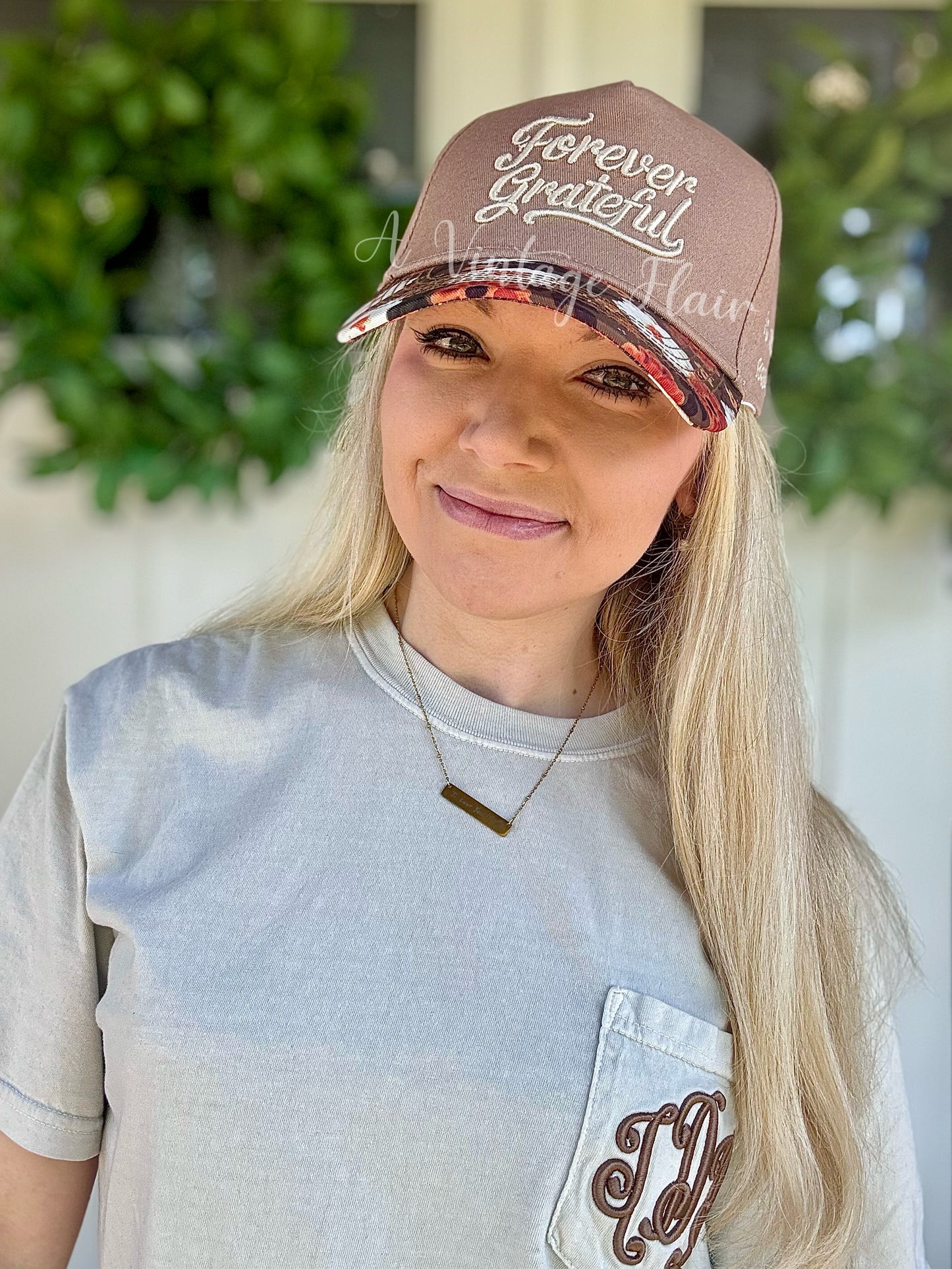 Forever Grateful Fall Floral Hat