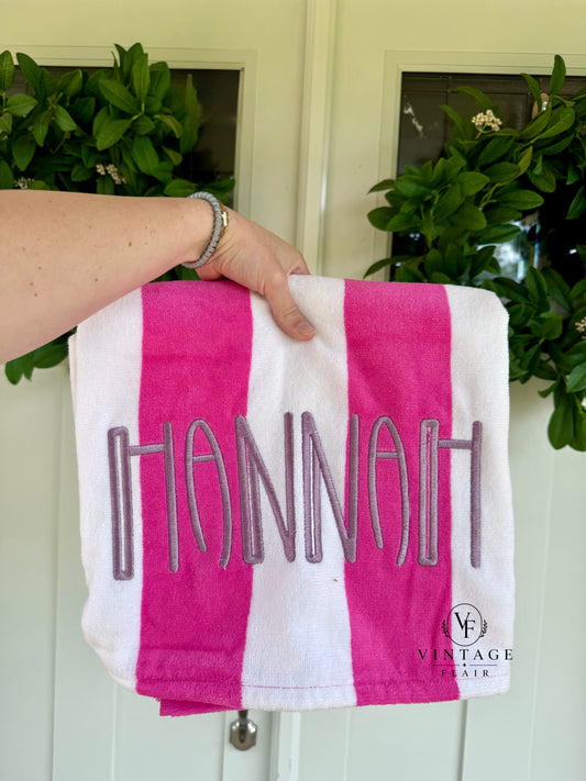 Embroidered Beach Towel
