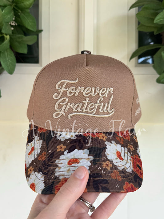 Forever Grateful Fall Floral Hat