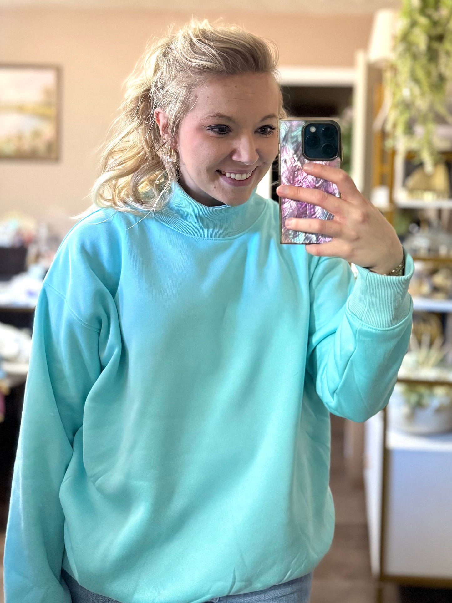 Made New Mock Neck Sweatshirt