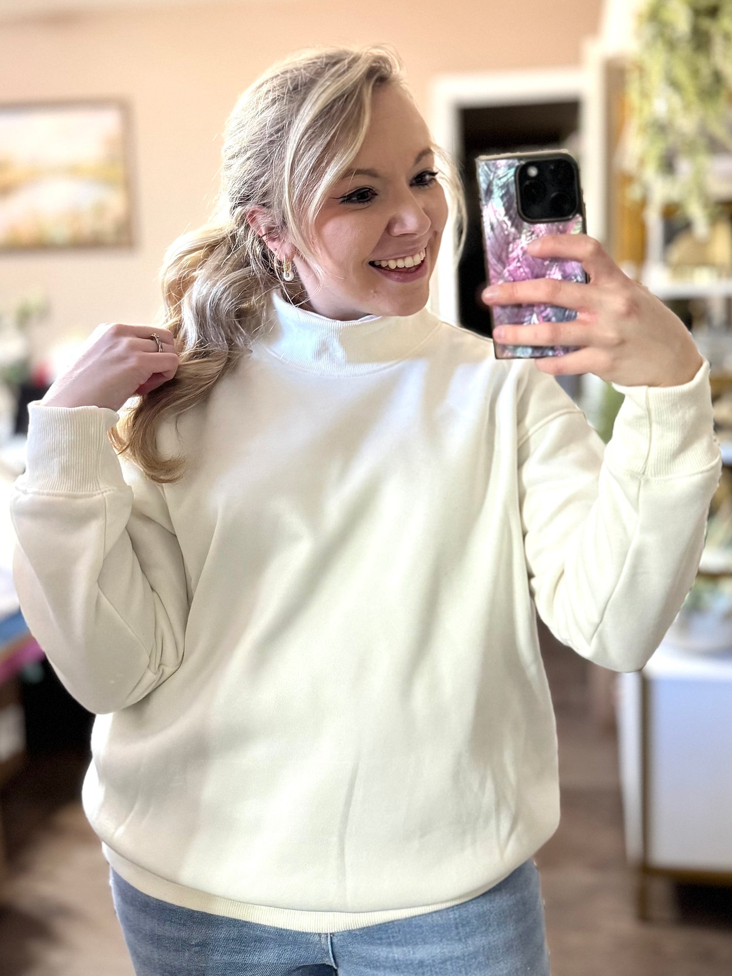 Made New Mock Neck Sweatshirt