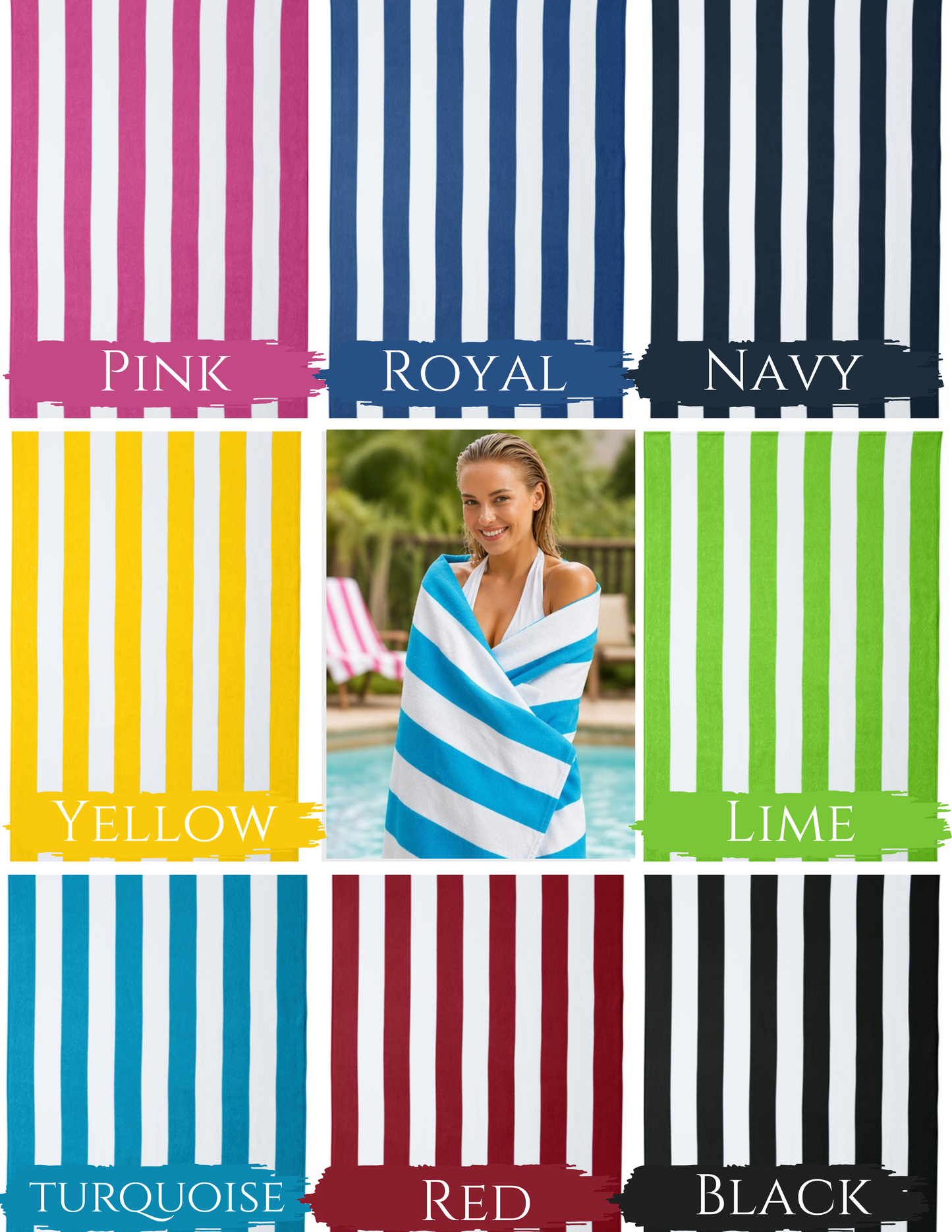 Embroidered Beach Towel