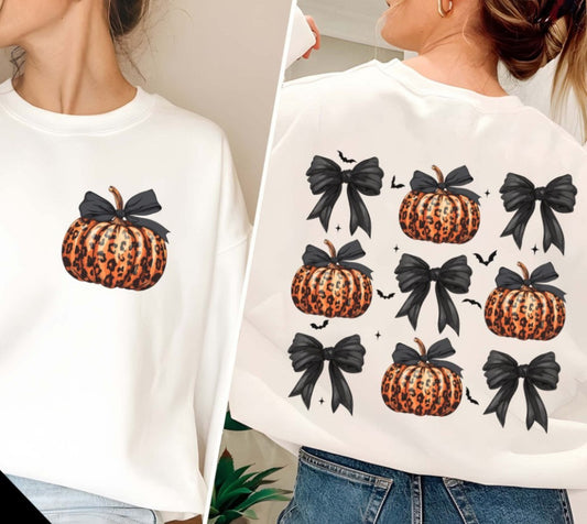 Black Coquette Pumpkin Top