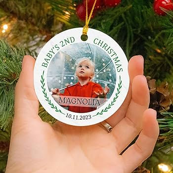 Custom Photo Ceramic Ornament