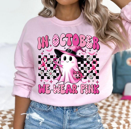 We Wear Pink Checkered Ghost Top