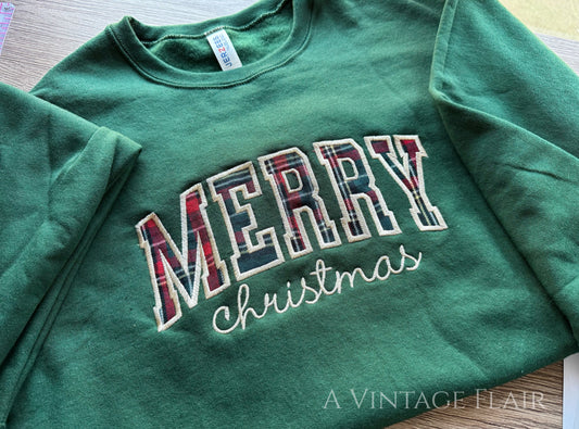 Merry Christmas Appliqué Top