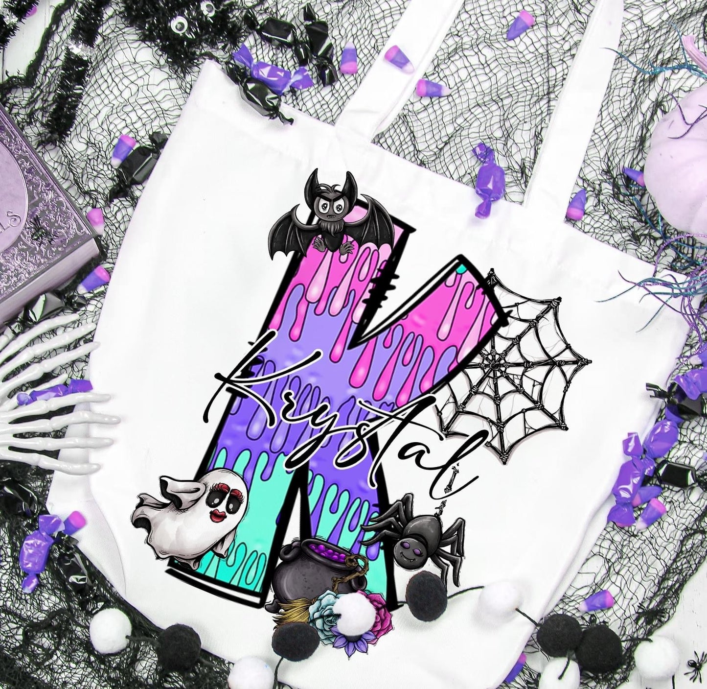 Pastel Halloween Letter Trick or Treat Bag