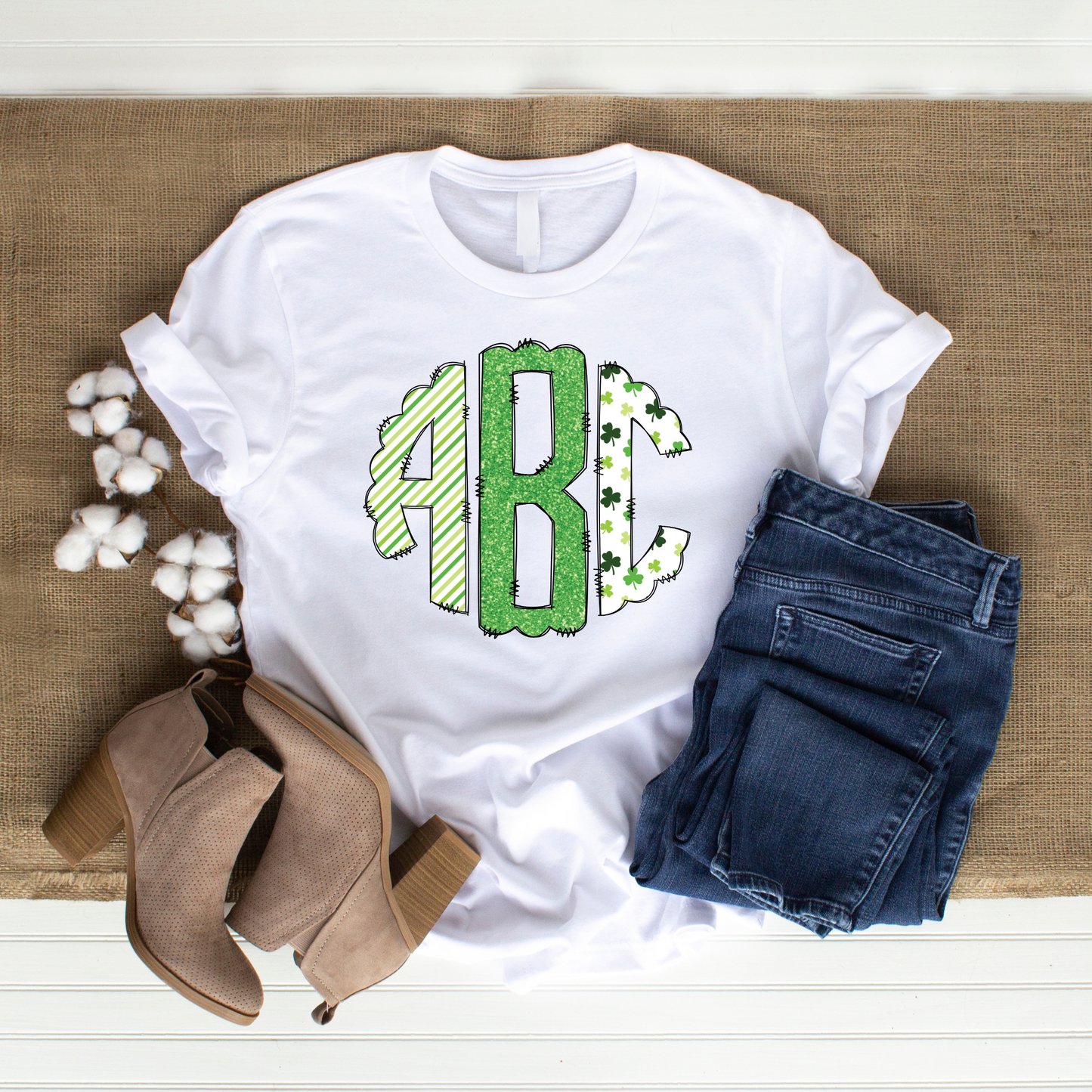 St. Patrick’s Monogram Top