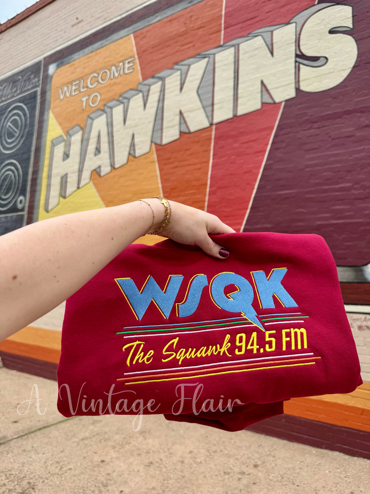 WSQK The Squawk 94.5 FM Embroidered Sweatshirt 📻⚡️