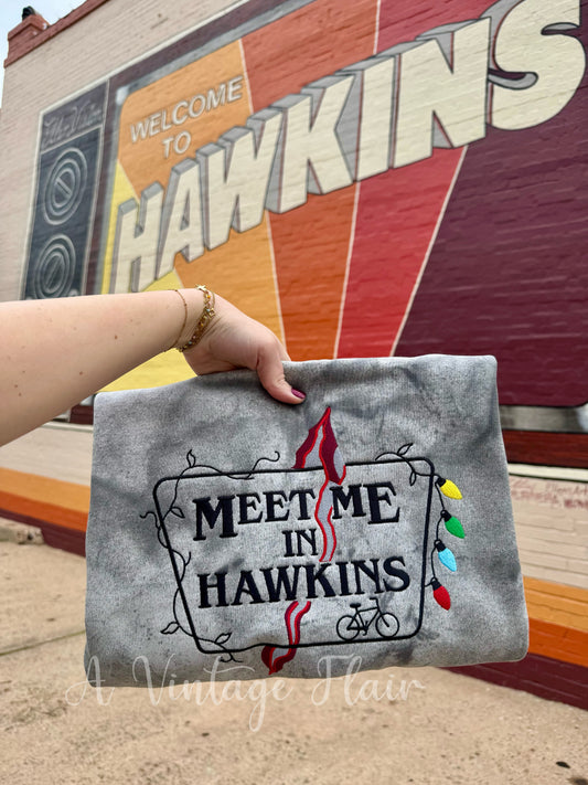 Meet Me in Hawkins Embroidered Sweatshirt