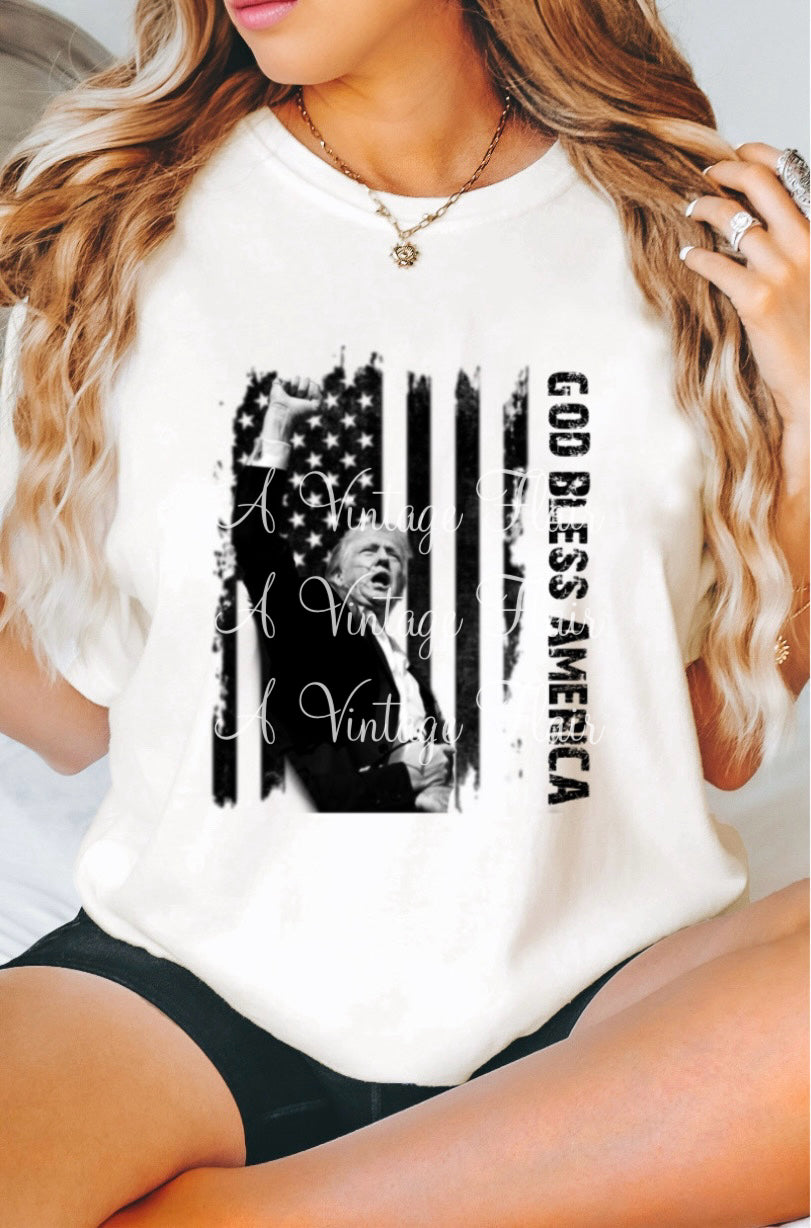 God Bless America Trump Top