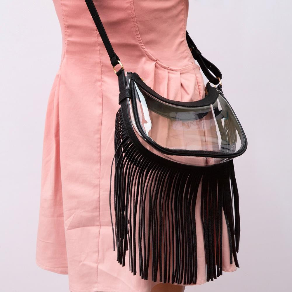 Clear Fringe Stadium Bag