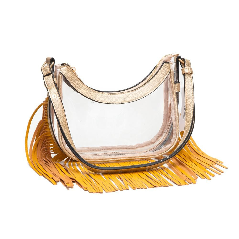 Clear Fringe Stadium Bag