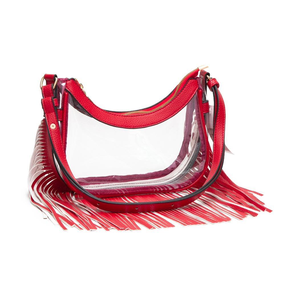 Clear Fringe Stadium Bag