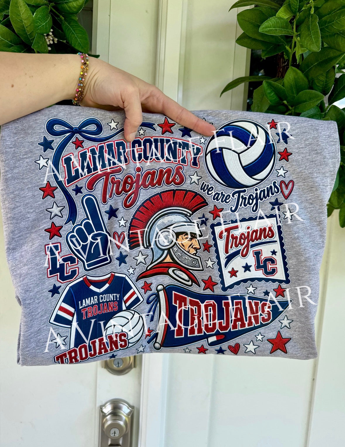 Lamar County Trojans Volleyball Collage Top