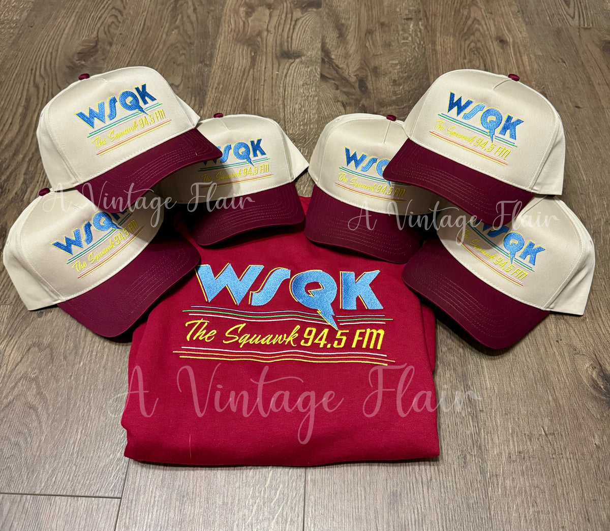 WSQK The Squawk Embroidered Hat - Burgundy