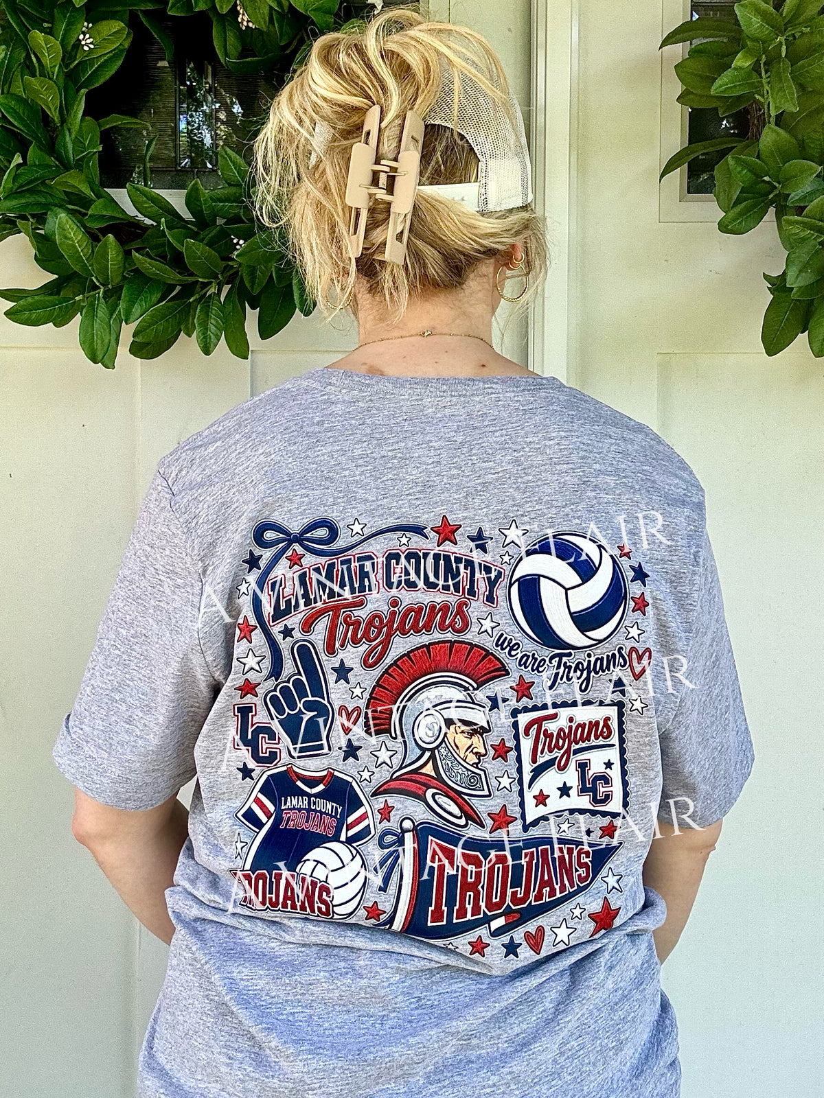 Lamar County Trojans Volleyball Collage Top