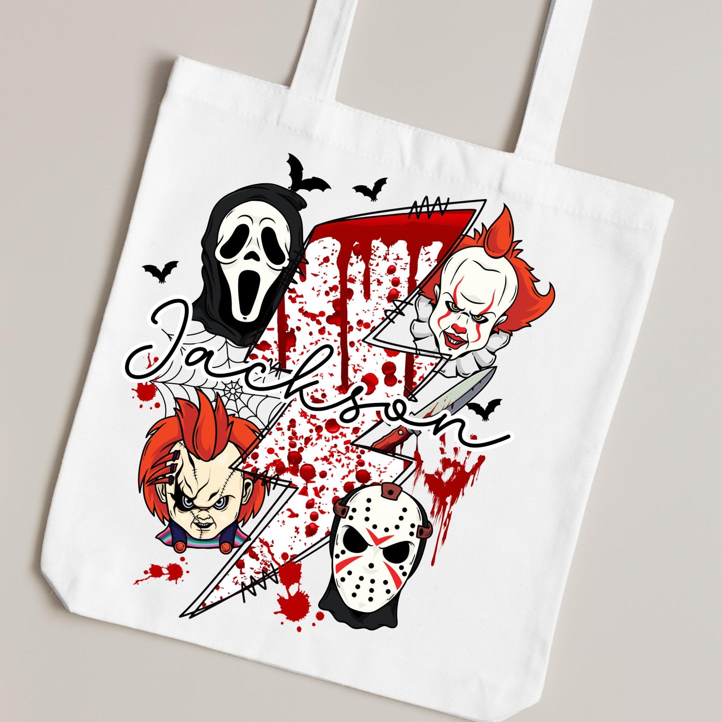 Horror Bolt Custom Name Trick or Treat Bag